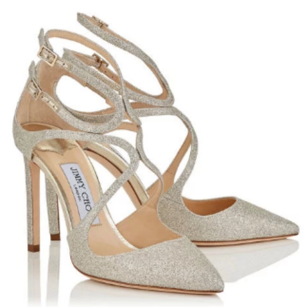 Jimmy Choo Glitter Pointy Toe Heel Size 9.5